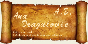 Ana Dragulović vizit kartica